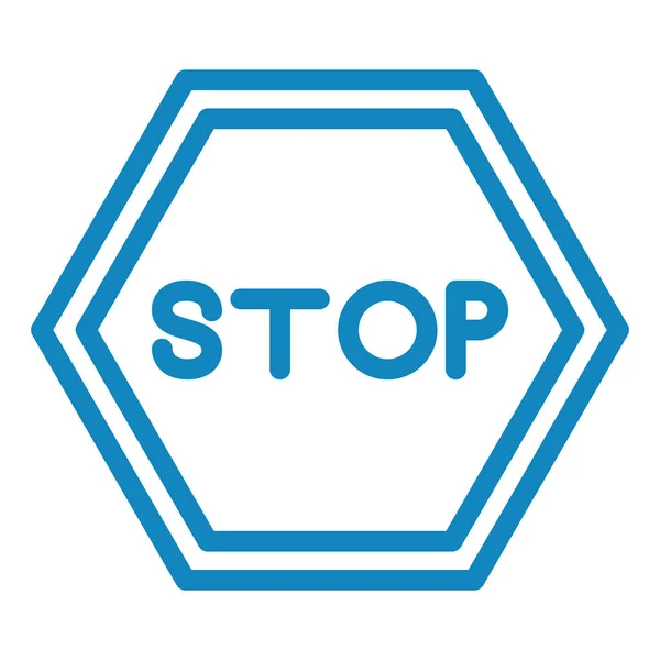 Stop Sign Icon Vector Illustration — Stock Vector