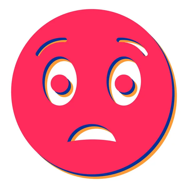 Cara Triste Icono Emoticono Ilustración Vectorial — Vector de stock