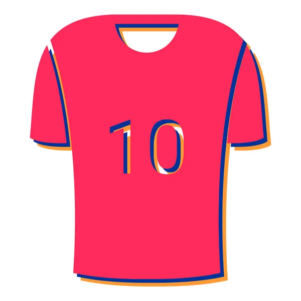 Shirt Met Voetbal Vectorillustratie — Stockvector