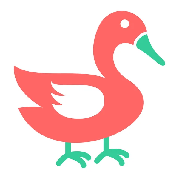 Ícone Pato Ilustração Simples Ícones Vetor Pássaro Para Web —  Vetores de Stock