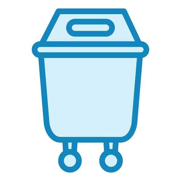 Recycle Bin Web Icon Simple Illustration — Stock Vector