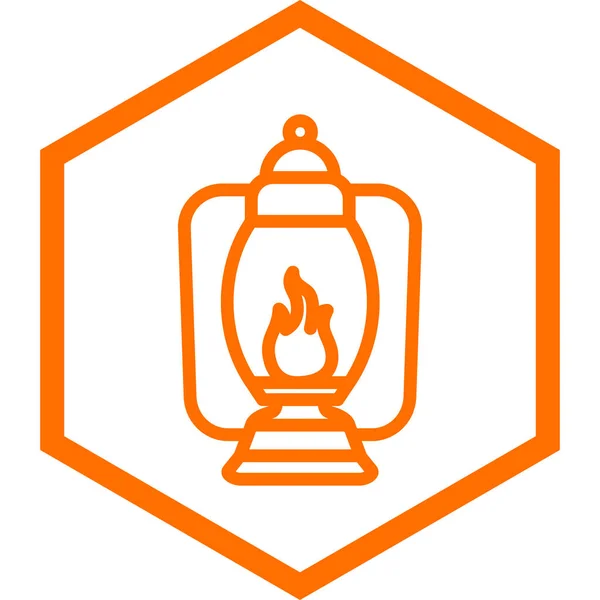 Значок Огненного Огня Контур Иллюстрации Горящих Векторных Значков Свечи Сети — стоковый вектор