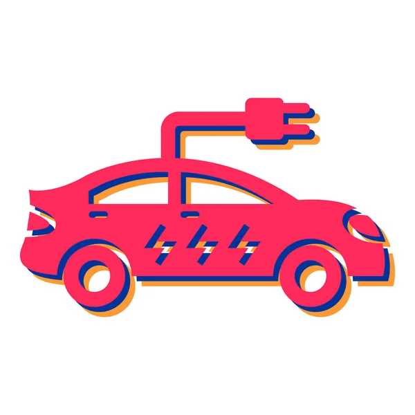 Autowaschanlage Skizze Illustration Von Vektor Symbolen Für Elektrofahrzeuge Web — Stockvektor