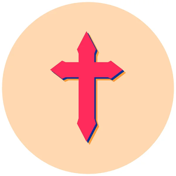 Vector Illustration Cross Icon — Stock Vector