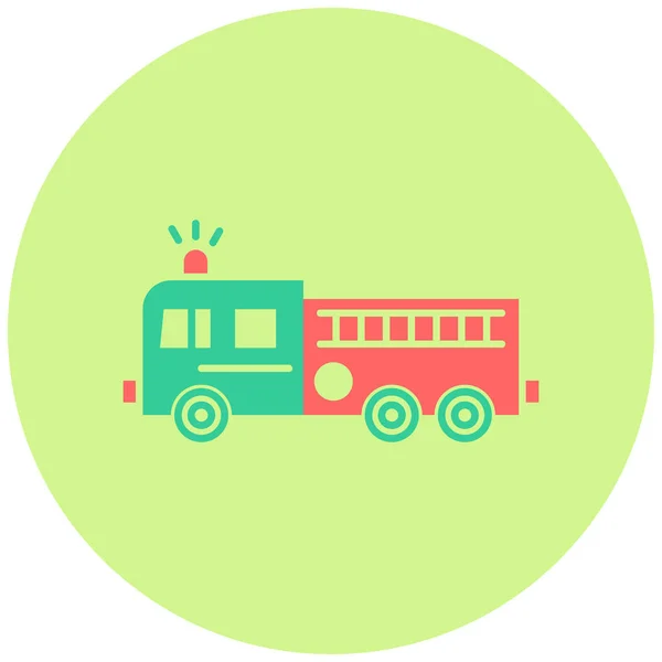 Fire Truck Web Icon Simple Design — Stock Vector