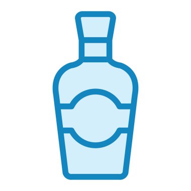 Şişe ikonu vektörü. İnce çizgi işareti. izole edilmiş sınır sembolü çizimi