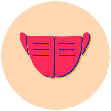 Tıbbi maske. Web simgesi basit illüstrasyon