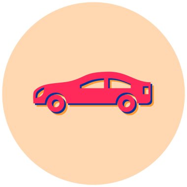 - Araba. Web simgesi basit illüstrasyon