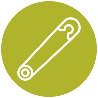 Tek izole edilmiş iğne simgesinin vektör çizimi