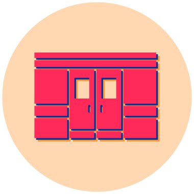 Modern ofis simgesinin vektör illüstrasyonu