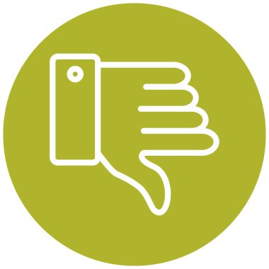 Başparmağını indir. Web simgesi basit illüstrasyon