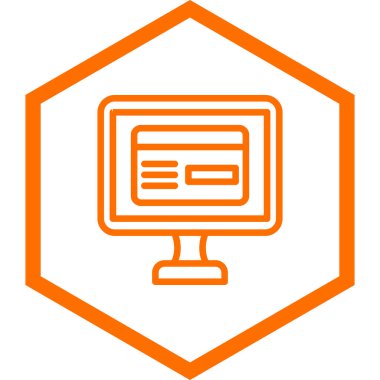 bilgisayar izleme simgesi, vektör illüstrasyonu