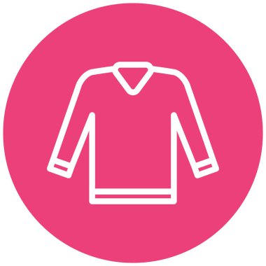 Gömlek simgesi, vektör illüstrasyonu