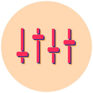 Dengeleyici. Web simgesi basit illüstrasyon