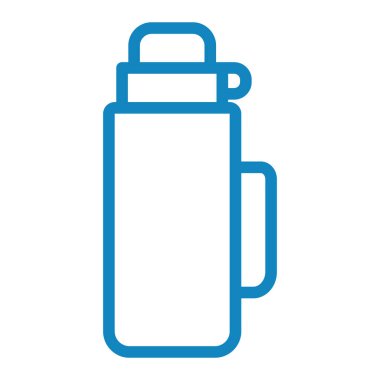 Su şişesi ikon vektörü. İnce çizgi işareti. izole edilmiş sınır sembolü çizimi