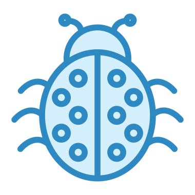 Uğur böceği simgesi, vektör illüstrasyonu