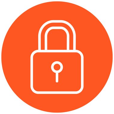 Kilit. Web simgesi basit illüstrasyon