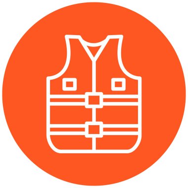 Yelek. Web simgesi basit illüstrasyon