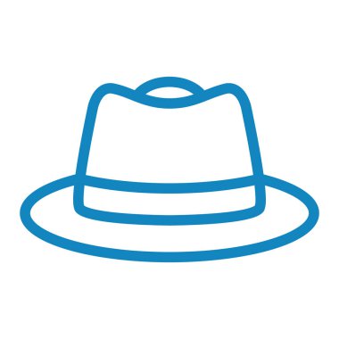 Şapka ikonu. Ağ için kovboy vektör simgelerinin basit çizimi