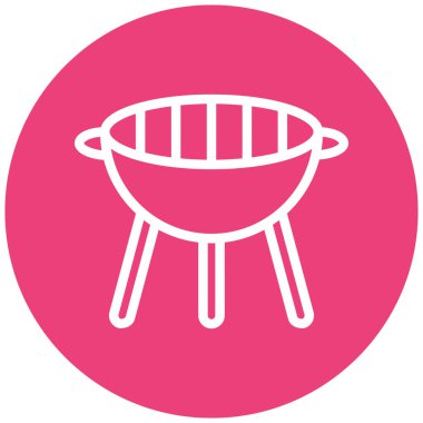 Barbekü ızgarası. Basit resimleme