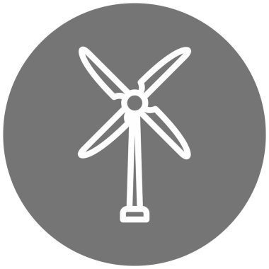 Yel değirmeni simgesi modaya uygun şekilde izole edilmiş arkaplan