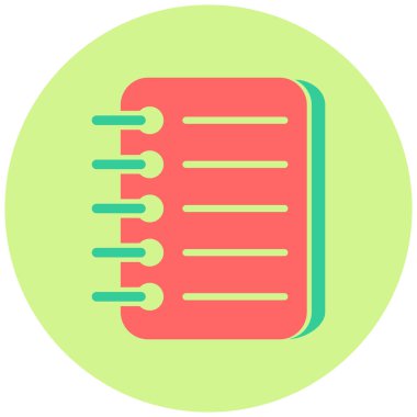 Bahar Defteri. Web simgesi basit illüstrasyon