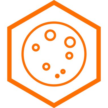 Beyaz arkaplanda izole edilmiş turuncu dilim simgesi. Vektör illüstrasyonu