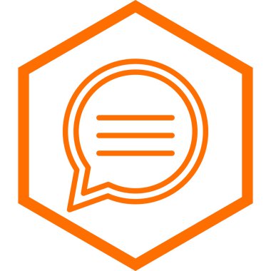 Sohbet balonu simgesi, vektör illüstrasyonu