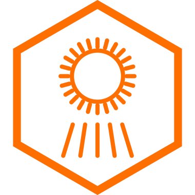 Güneş Simgesi Vektör illüstrasyonu