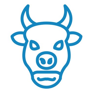 İnek. Web simgesi basit illüstrasyon