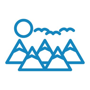 dağ simgesi vektörü beyaz arkaplanda izole edildi