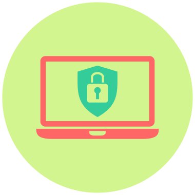 Güvenli. Web simgesi basit illüstrasyon