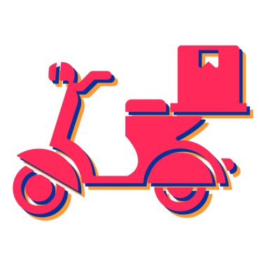 Scooter ikonu. ağ için taşıyıcı taşıyıcı ikonlarının karikatür çizimi