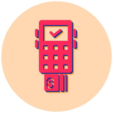 ATM 'de. Web simgesi basit illüstrasyon