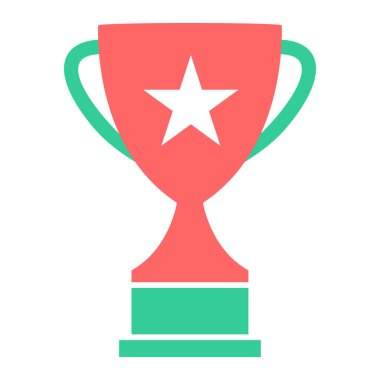 Kupa. Web simgesi basit illüstrasyon