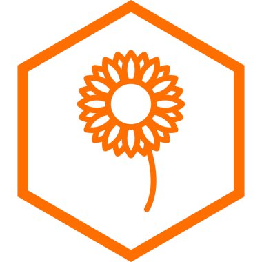 çiçek simgesi vektör illüstrasyonu