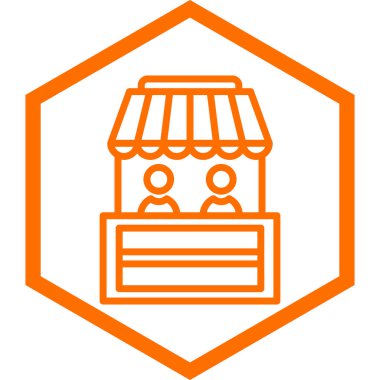 dükkan simgesi vektör illüstrasyonu