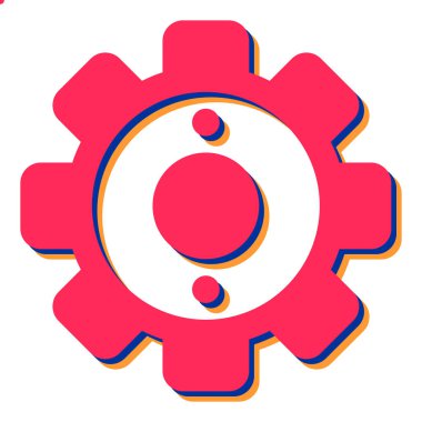 dişli simgesi vektör illüstrasyonu