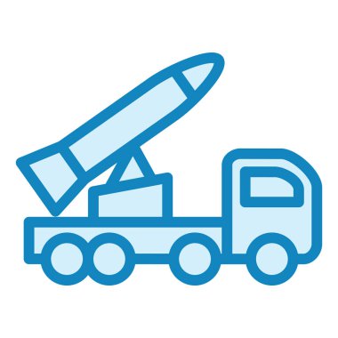 Silah Kamyoneti Modern ikon vektör illüstrasyonu