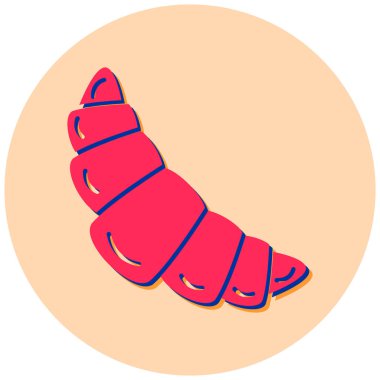 Çizgi film kruvasanının vektör çizimi