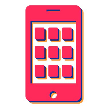 cep telefonu simgesi. vektör illüstrasyonu