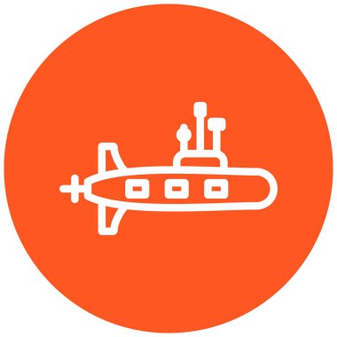 Denizaltı. Web simgesi basit illüstrasyon