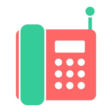 Telefonunuz var. Web simgesi basit illüstrasyon