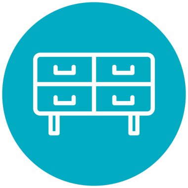 Mobilya. Web simgesi basit illüstrasyon