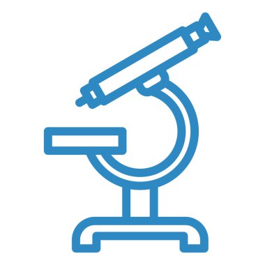 Mikroskop. Web simgesi basit illüstrasyon