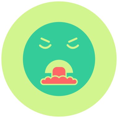 Kusan yüz ifadesi, vektör illüstrasyonu