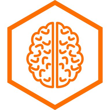 beyin ikonu vektör illüstrasyonu