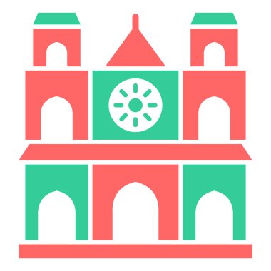 Bina. Web simgesi basit illüstrasyon