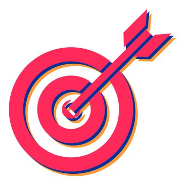 hedef simgesi. vektör illüstrasyonu