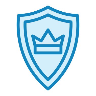 Koruma hattı biçim ikon vektör illüstrasyon tasarımlı kalkan